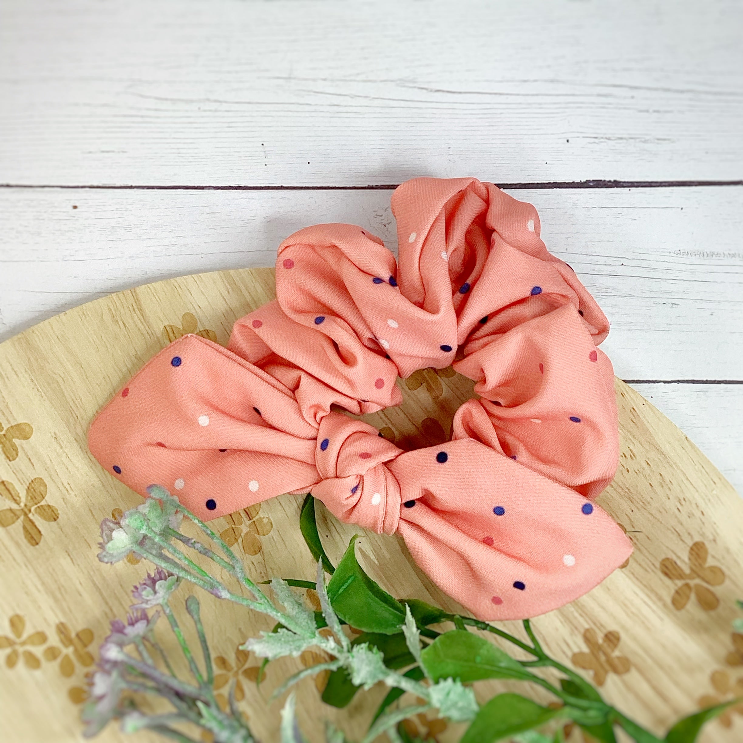 Rose Dots Bow Strip and Scrunchie Collection