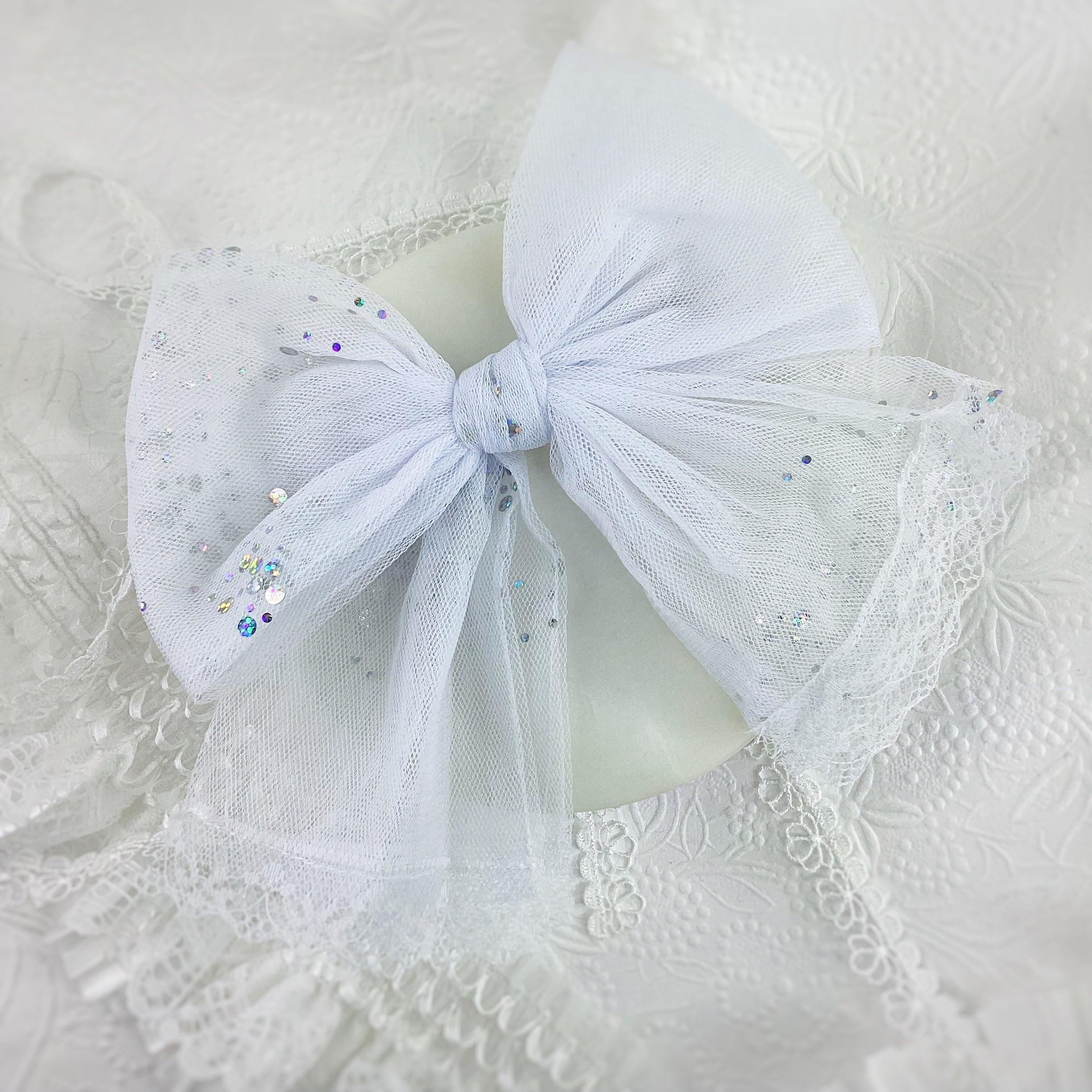 Sparkle Swirl Fluffy Tulle Bow Collection