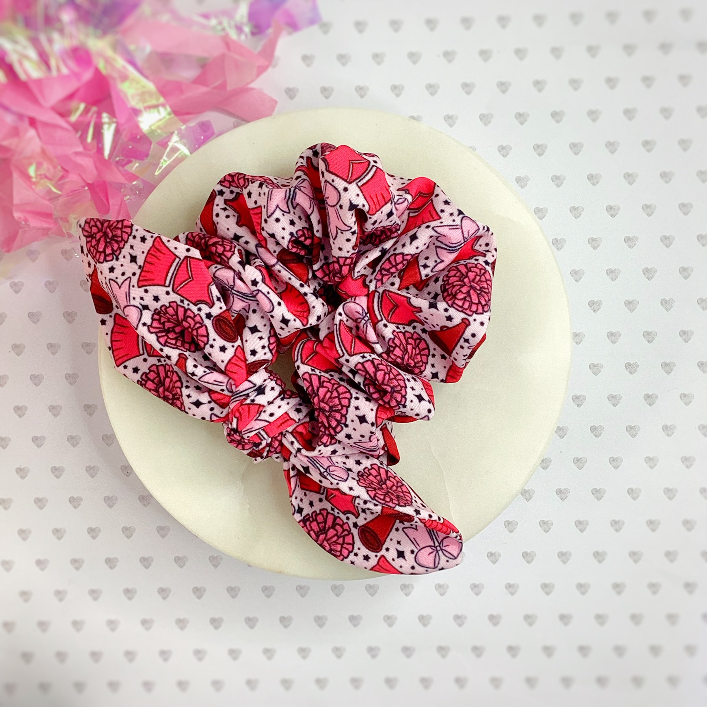 Cheer Girl Bow Strip and Scrunchie Collection