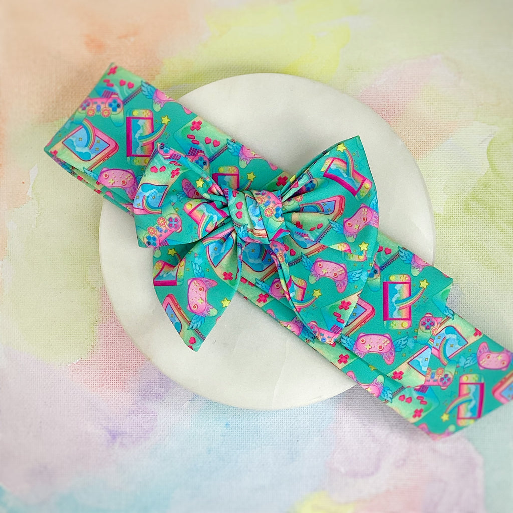 Girly Gamer Bow Strip and Scrunchie Collection