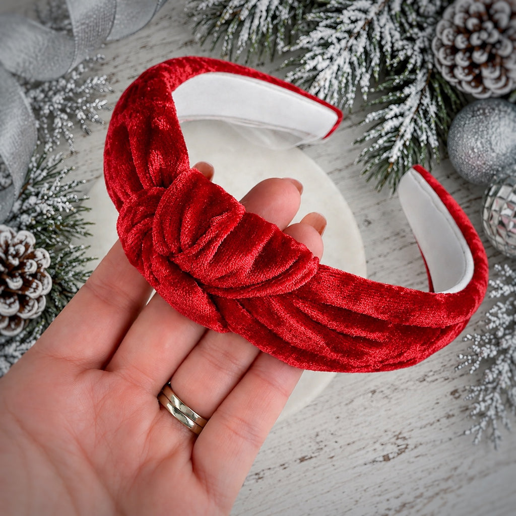 Crushed Velvet Christmas Headband Collection