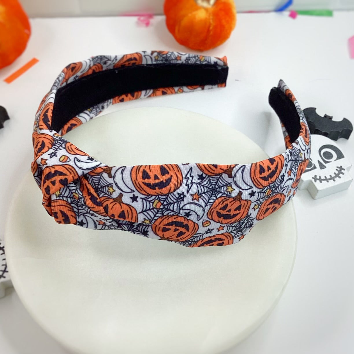 Hallows’ Eve Bow Strip, Headband, Baby Headwrap and Scrunchie Collection