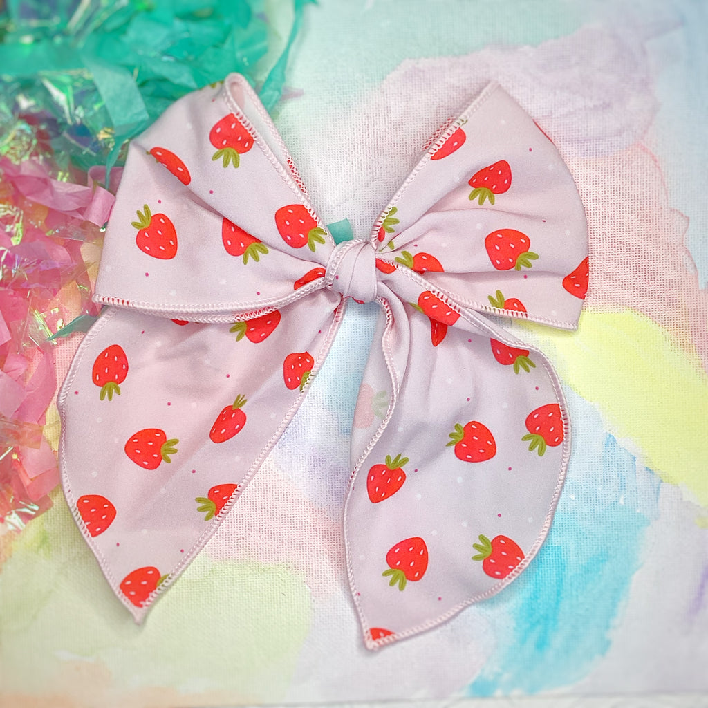 Sweet Strawberries Quinn Scrunchie, Headband and Bow Collection