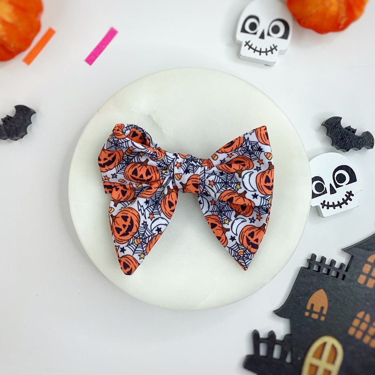 Hallows’ Eve Bow Strip, Headband, Baby Headwrap and Scrunchie Collection