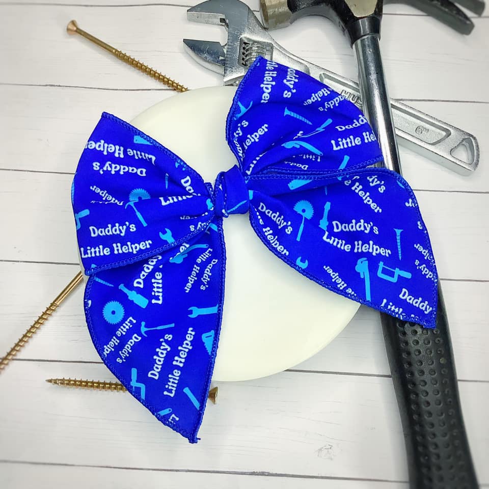 Daddy's Little Helper Bow Strip and Scrunchie Collection