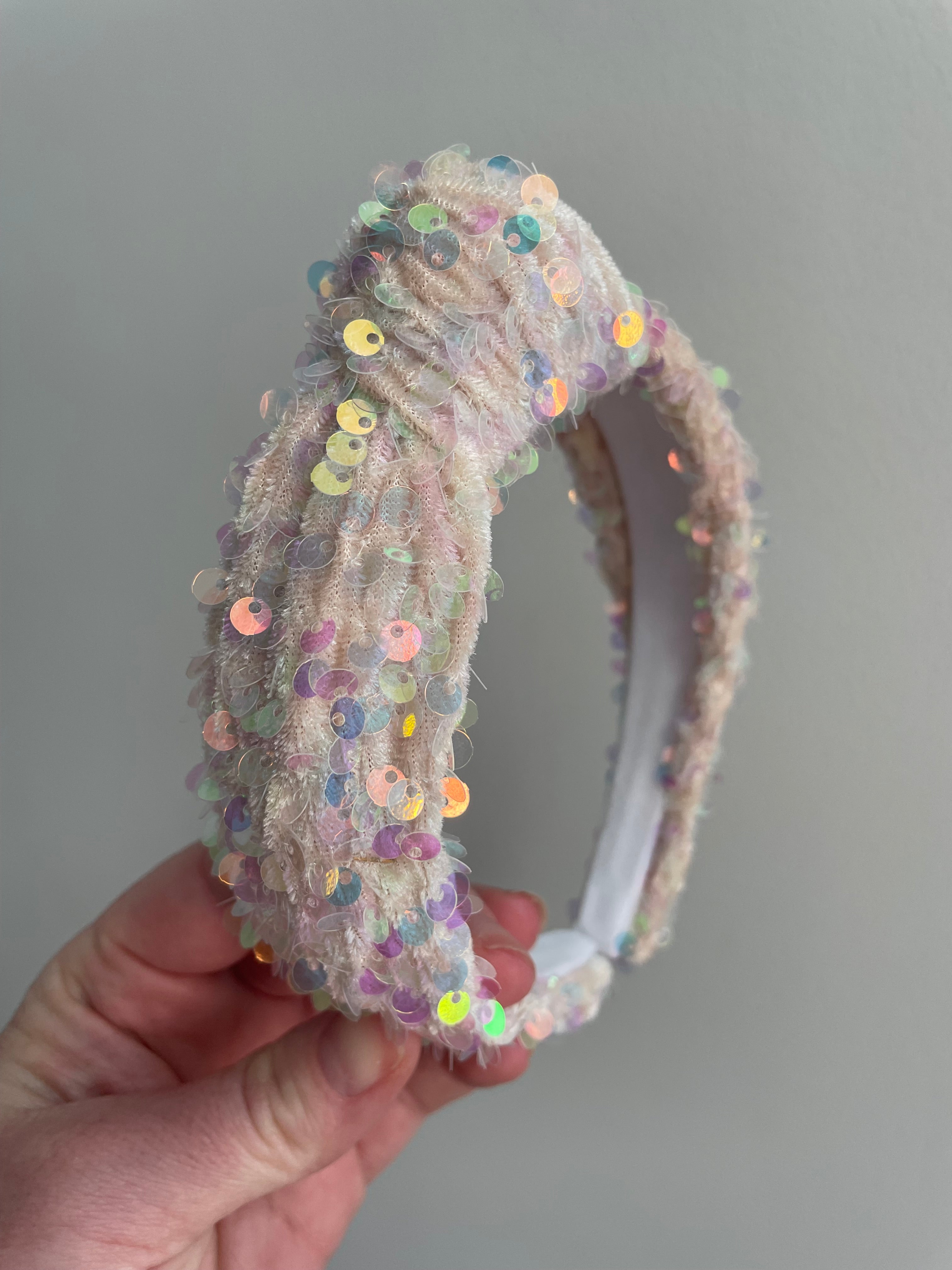 Velvet Sequin Knot Top Headband Collection