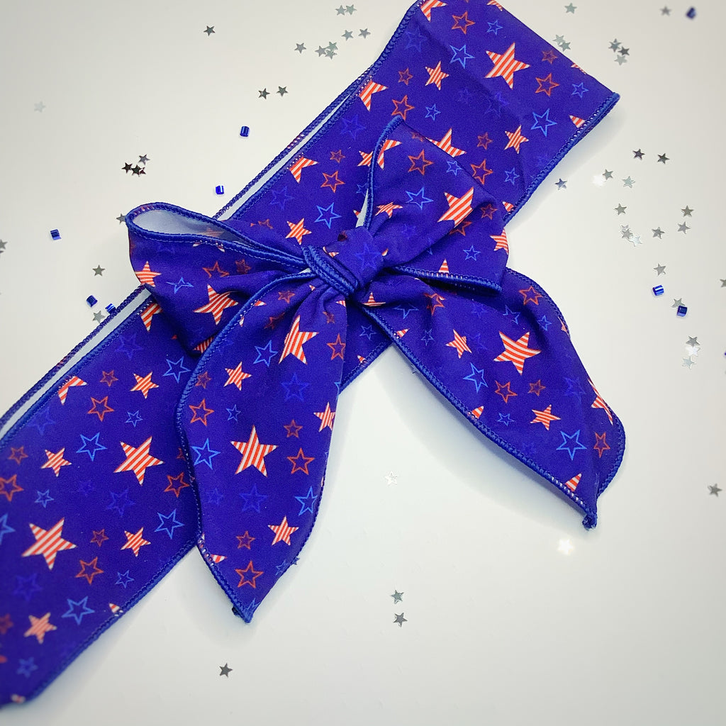 Blue Stars Quinn Scrunchie and Bow Collection