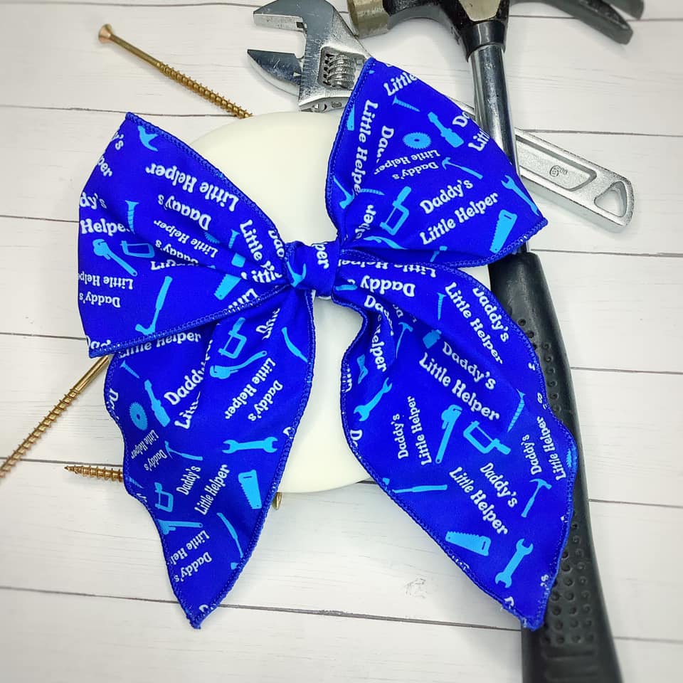 Daddy's Little Helper Bow Strip and Scrunchie Collection