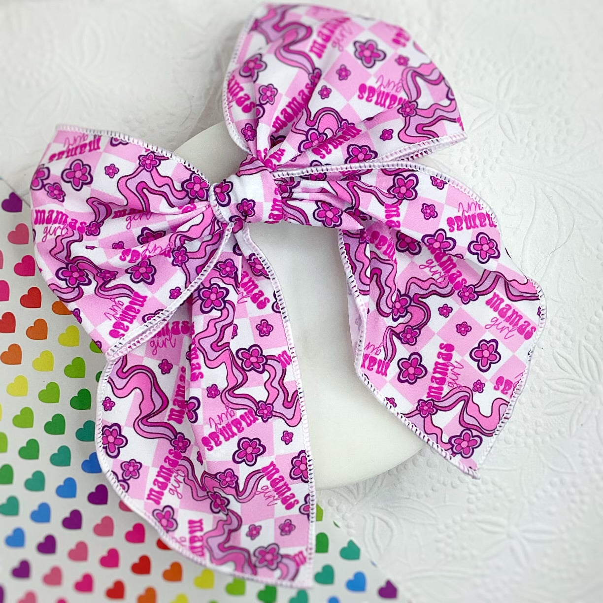 Mama's Girl Bow Strip and Baby Headwrap Collection