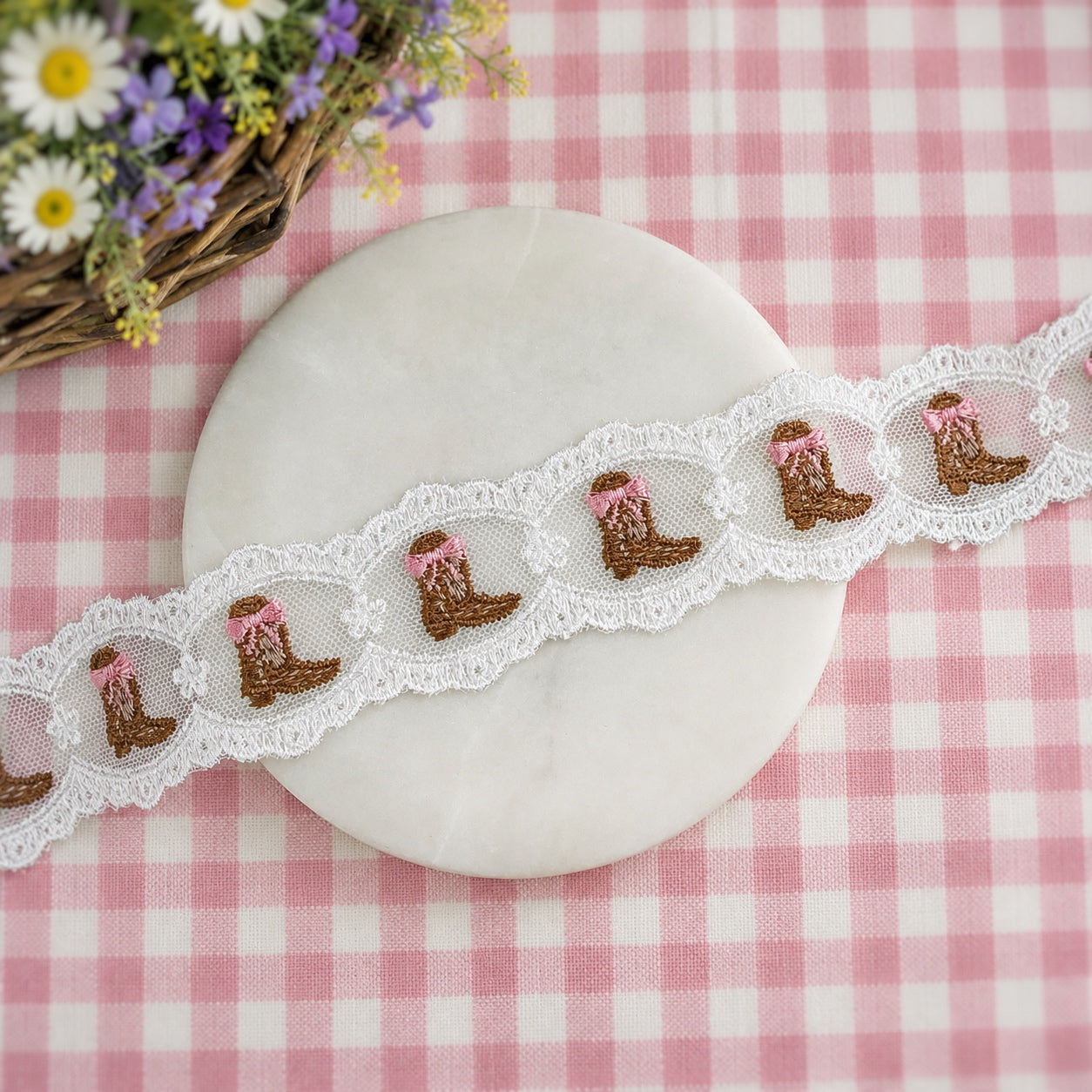 Cowgirl Boots Bow Lace- Two Colorways-  RTS