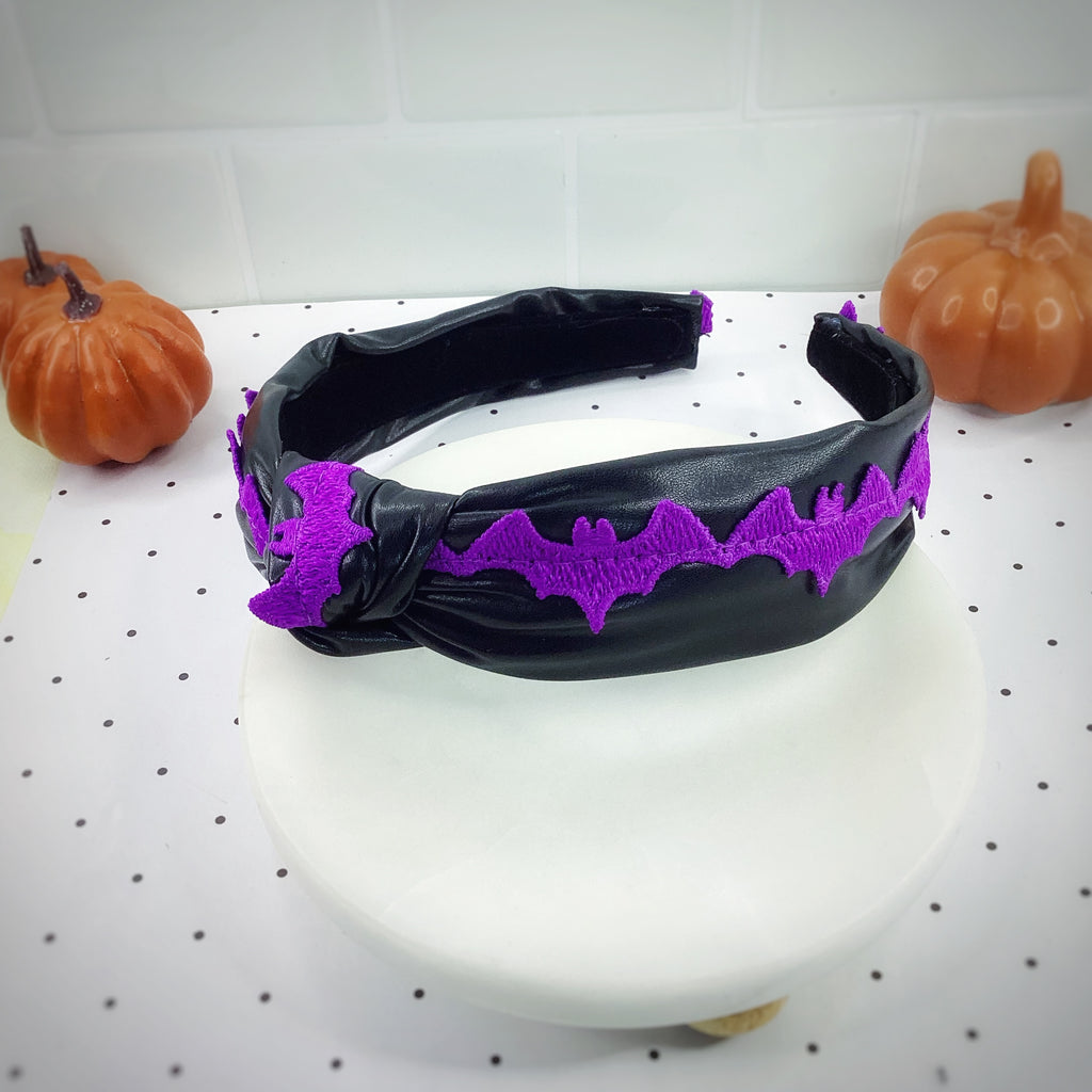 Pleather Bats Headband