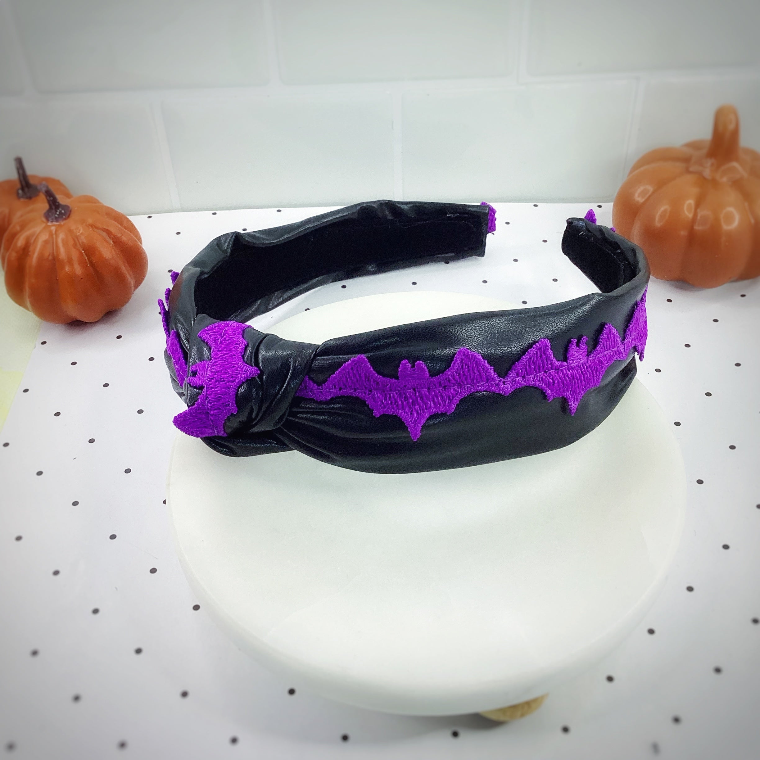 Pleather Bats Headband