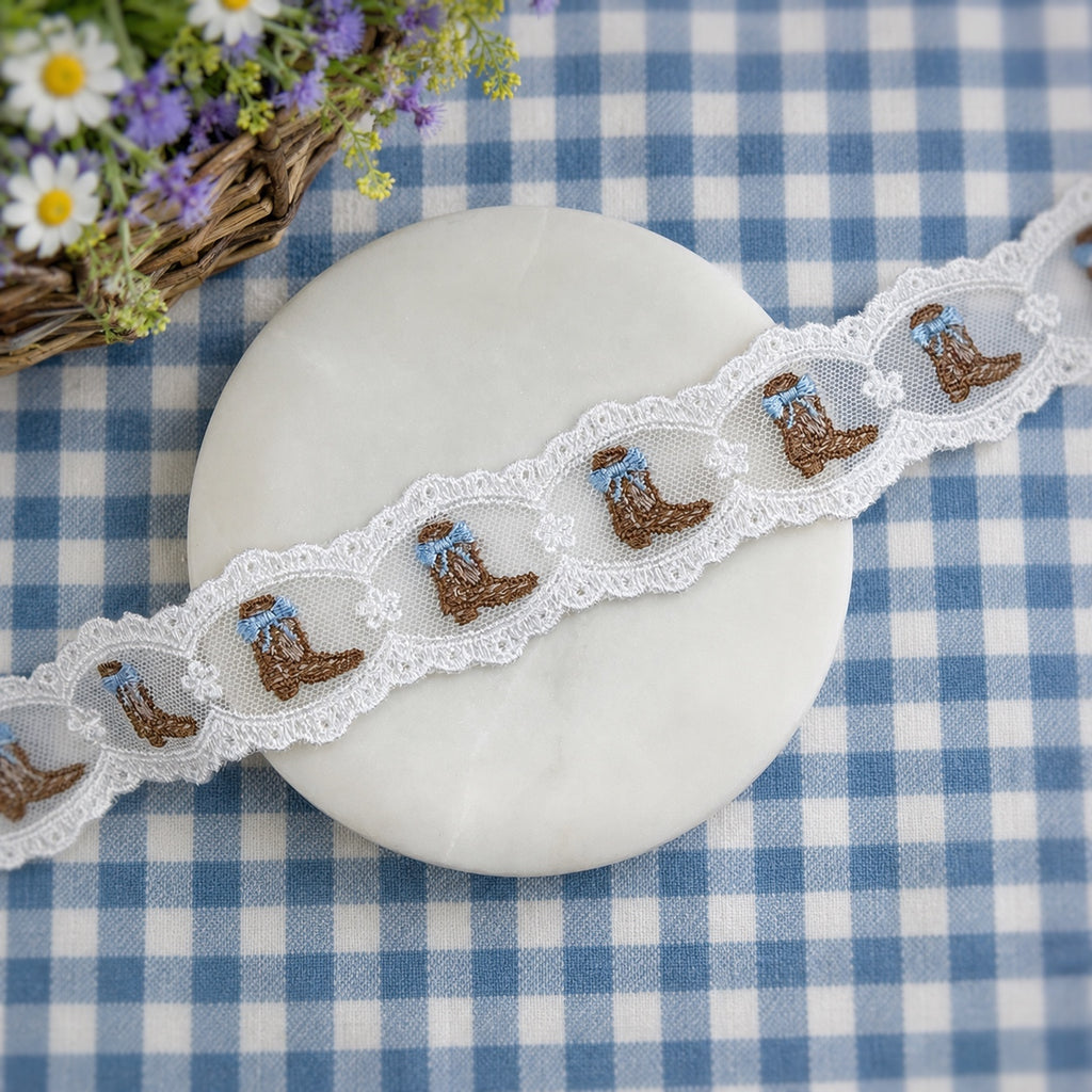 Cowgirl Boots Bow Lace- Two Colorways-  RTS