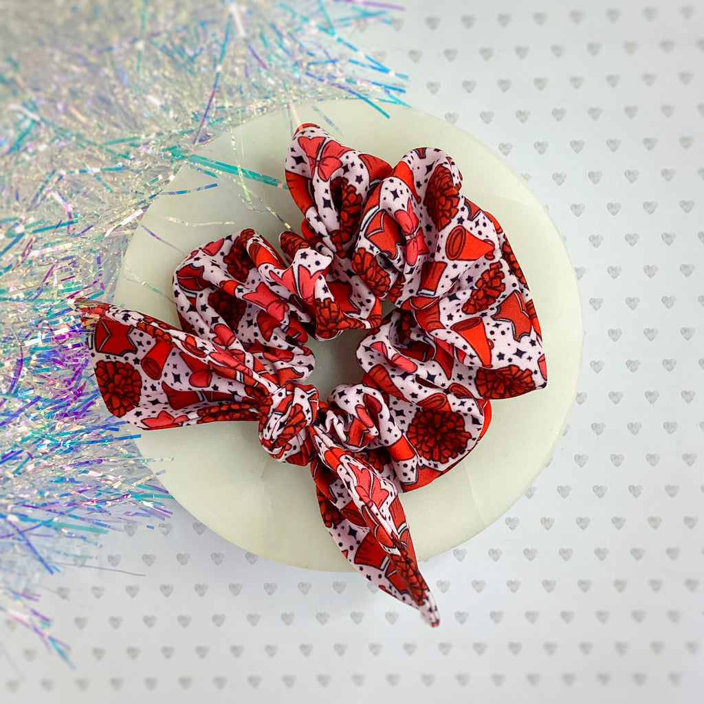 Cheer Girl Bow Strip and Scrunchie Collection