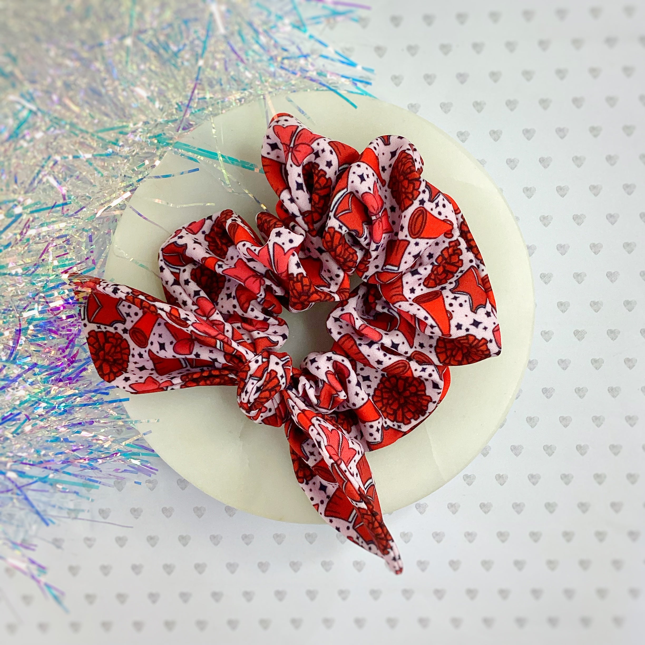 Cheer Girl Bow Strip and Scrunchie Collection