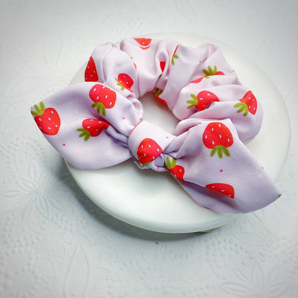 Sweet Strawberries Quinn Scrunchie, Headband and Bow Collection