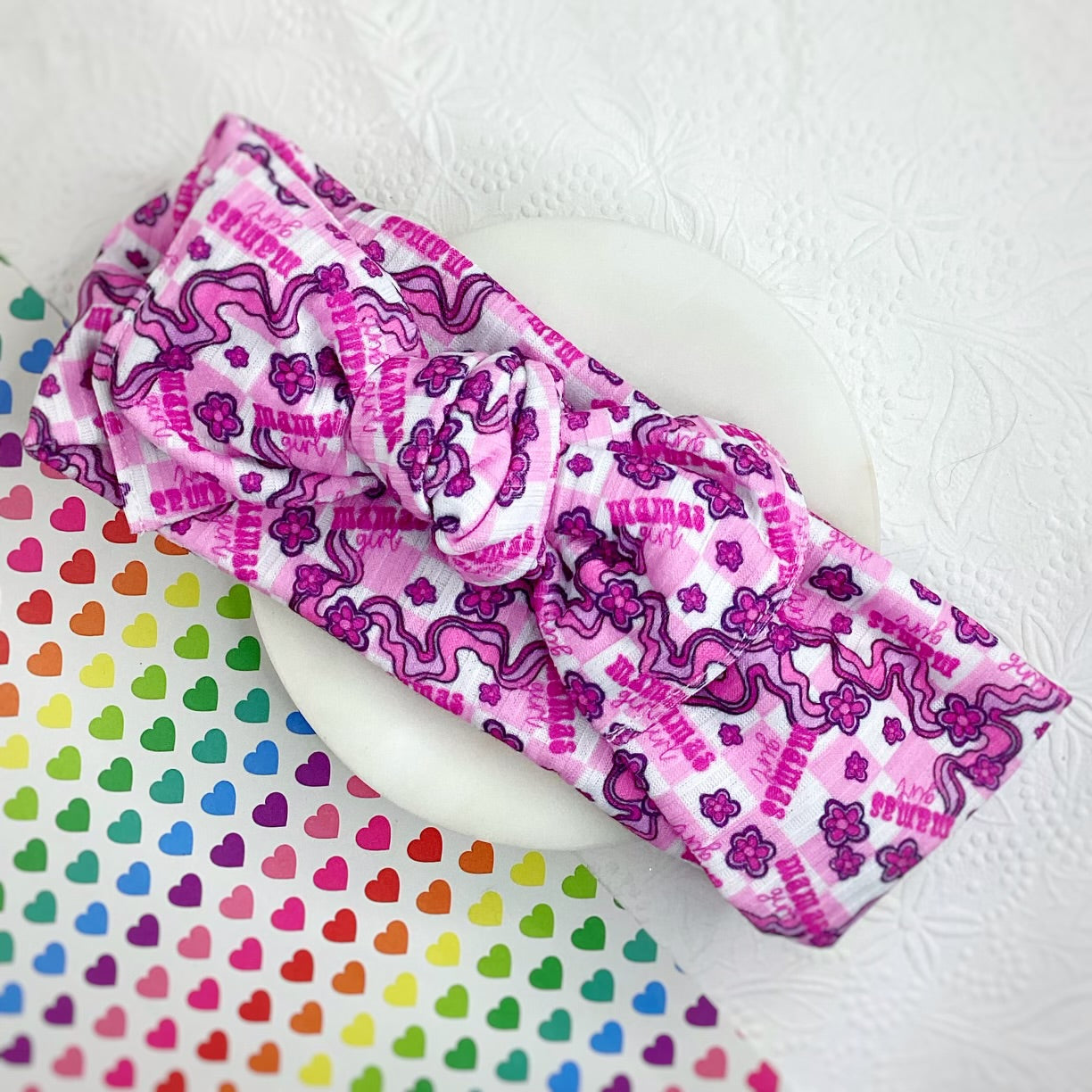 Mama's Girl Bow Strip and Baby Headwrap Collection