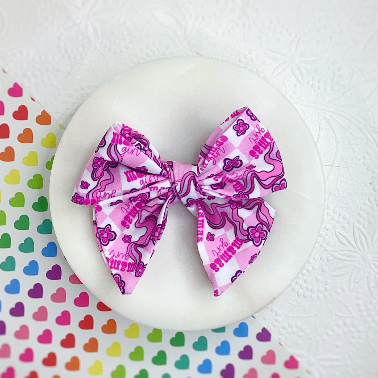 Mama's Girl Bow Strip and Baby Headwrap Collection