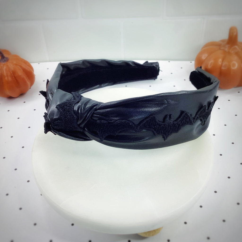 Pleather Bats Headband
