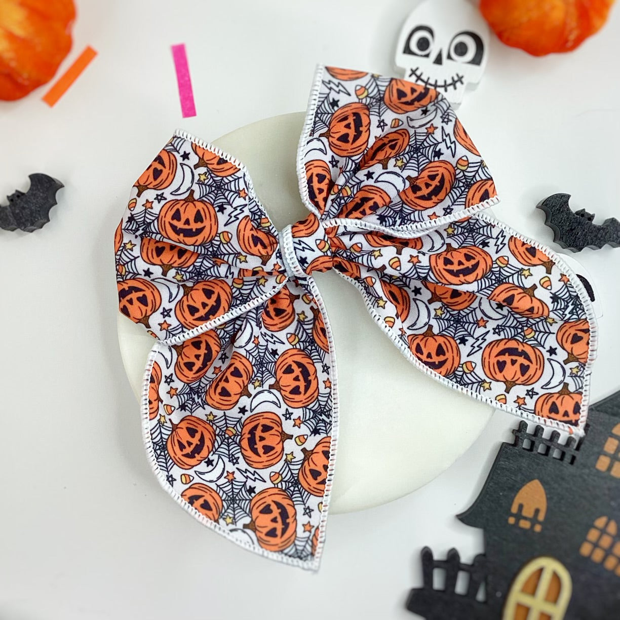 Hallows’ Eve Bow Strip, Headband, Baby Headwrap and Scrunchie Collection