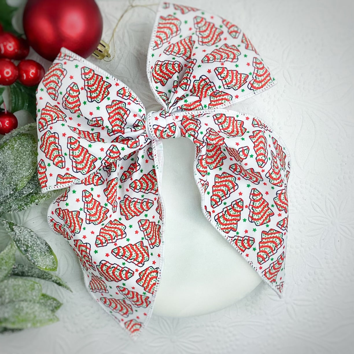 Little Christmas Snackin' Cakes Bow Strip, Headband, Baby Headwrap and Scrunchie Collection