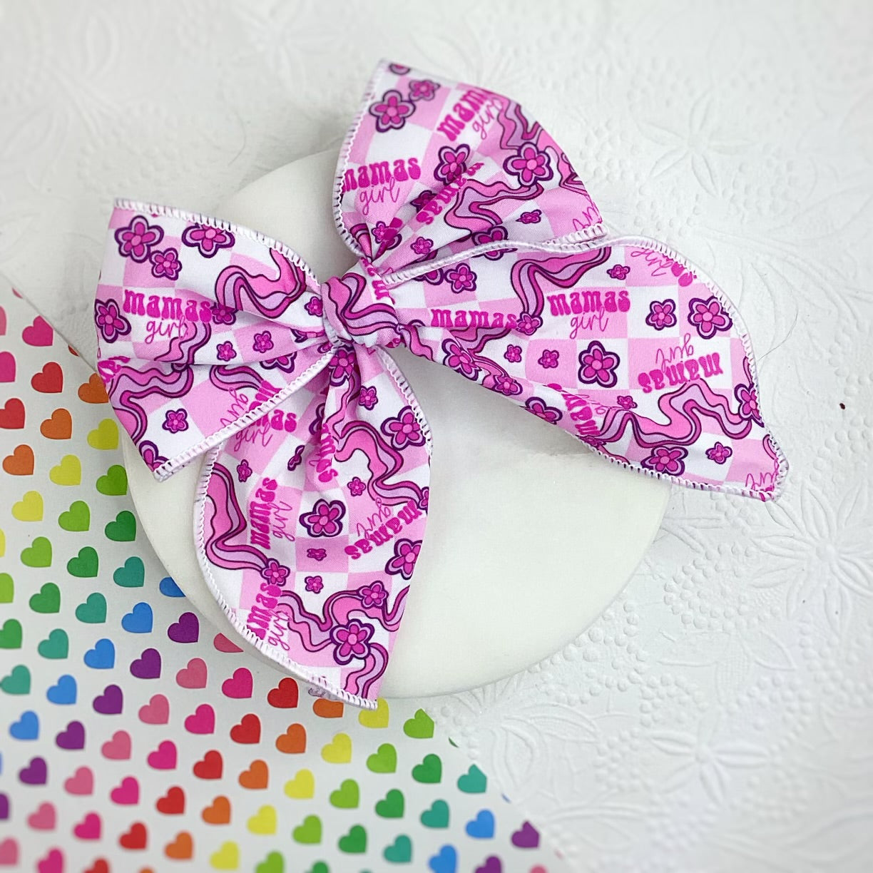 Mama's Girl Bow Strip and Baby Headwrap Collection