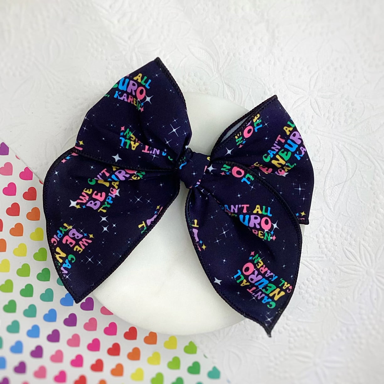Neuro-Typical Bow Strip, Headband and Scrunchie Collection