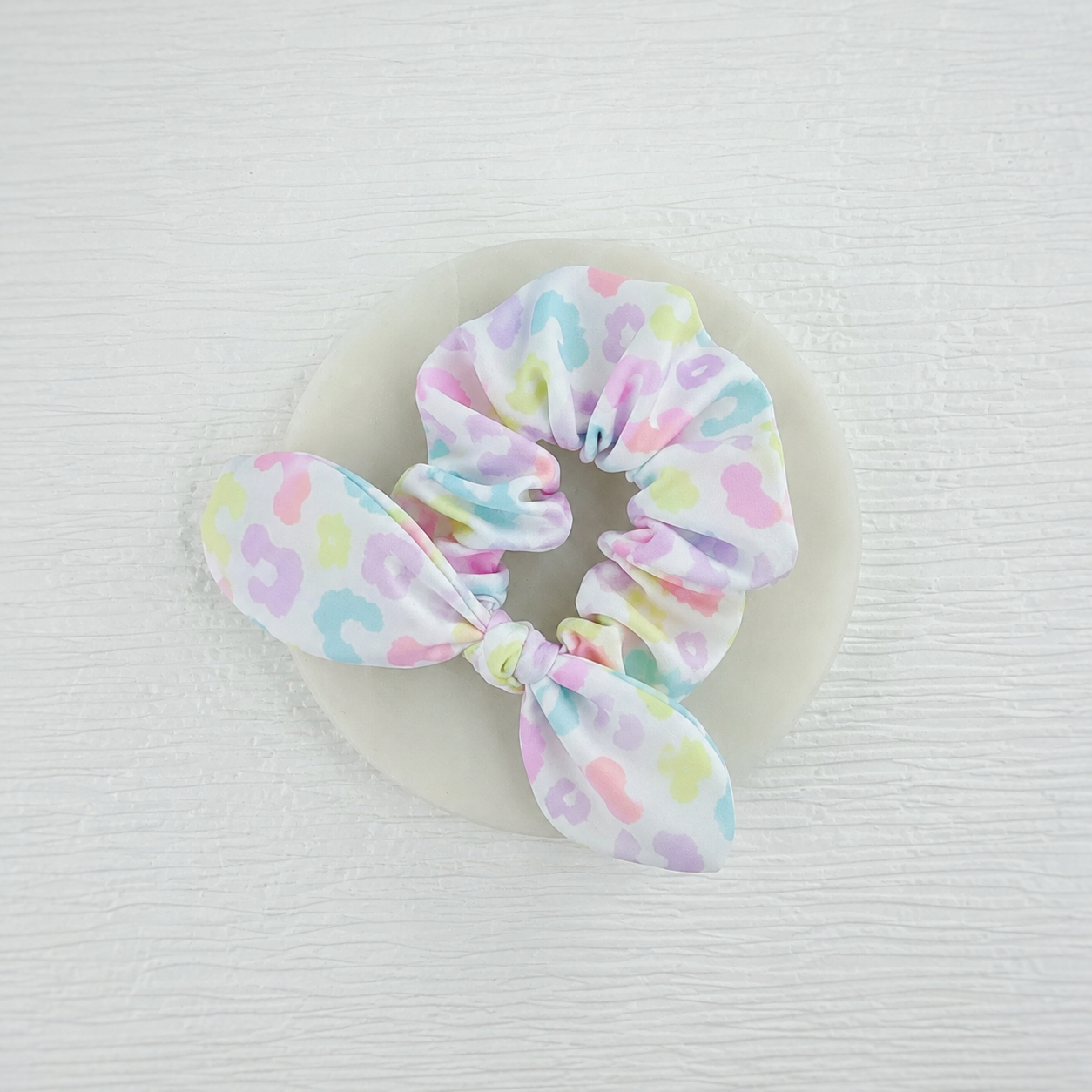 Pastel Leopard Scrunchie, Bow Strip and Headband Collection