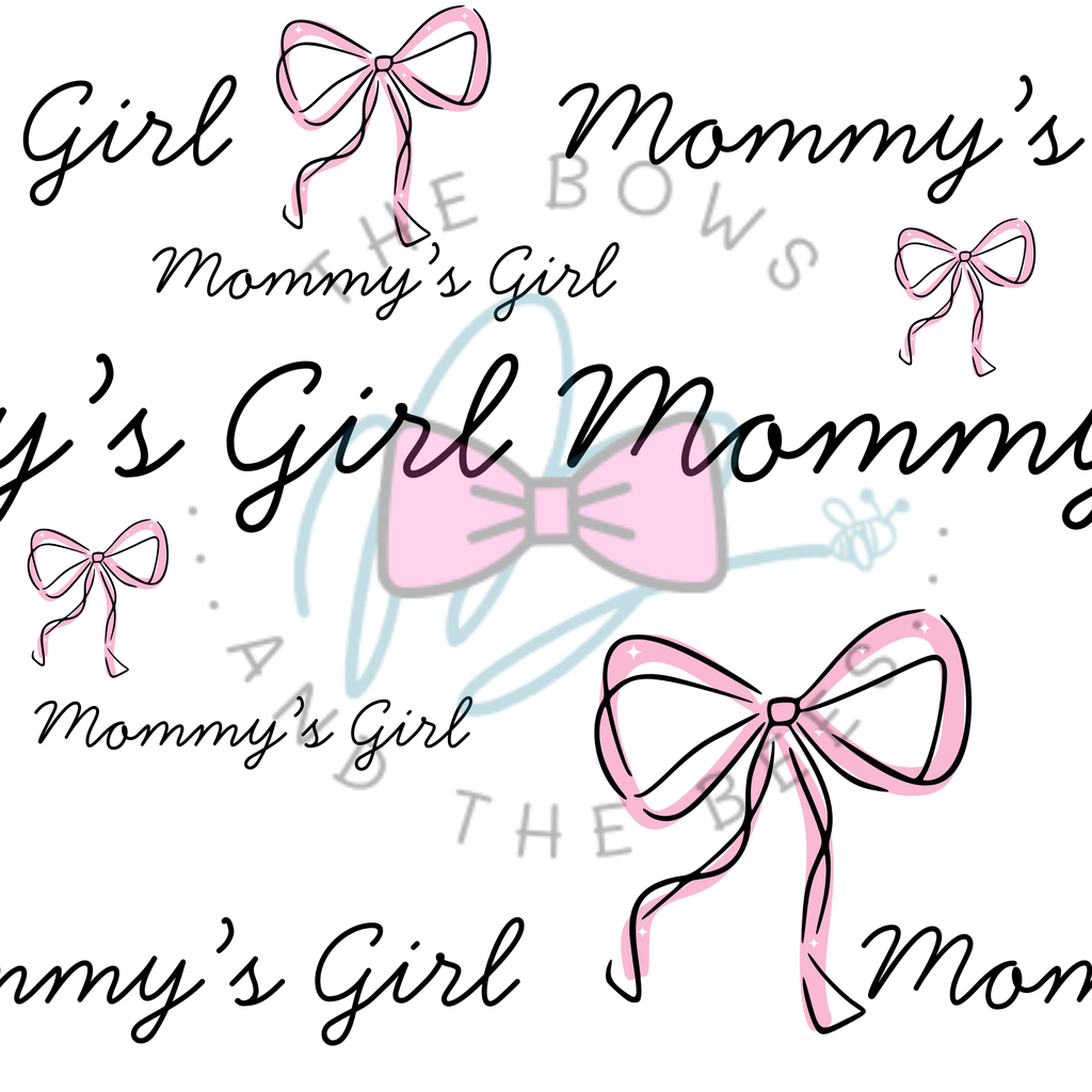 Mommy’s Girl | Cursive Writing Seamless Pattern