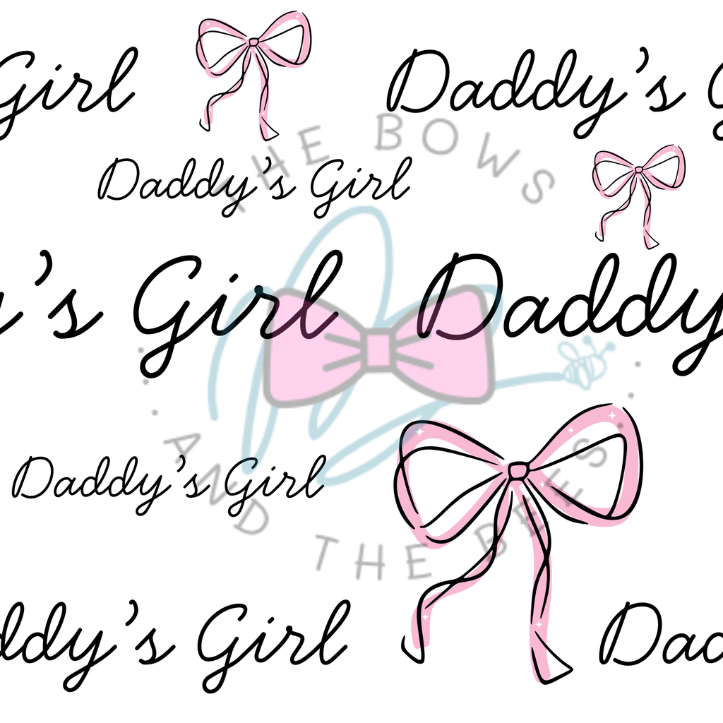 Daddy’s Girl | Cursive Writing Seamless Pattern