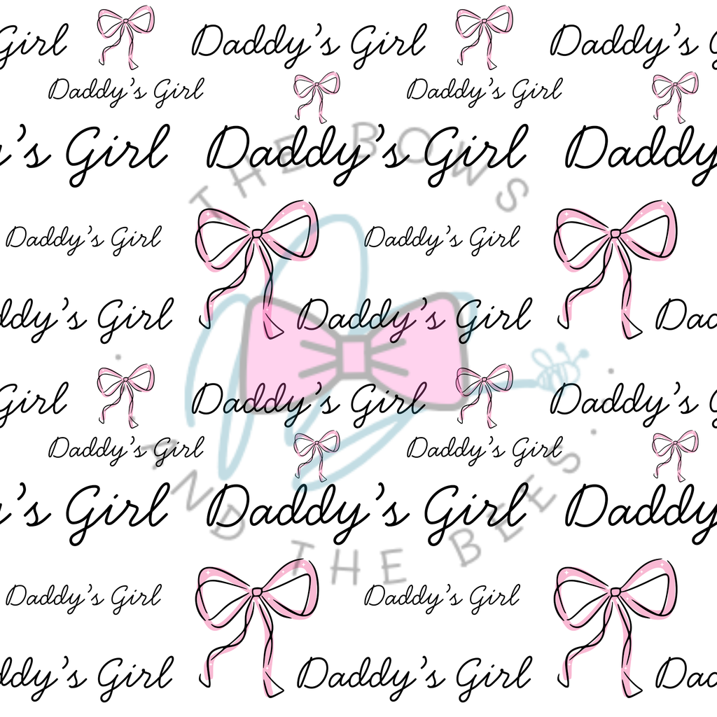 Daddy’s Girl | Cursive Writing Seamless Pattern