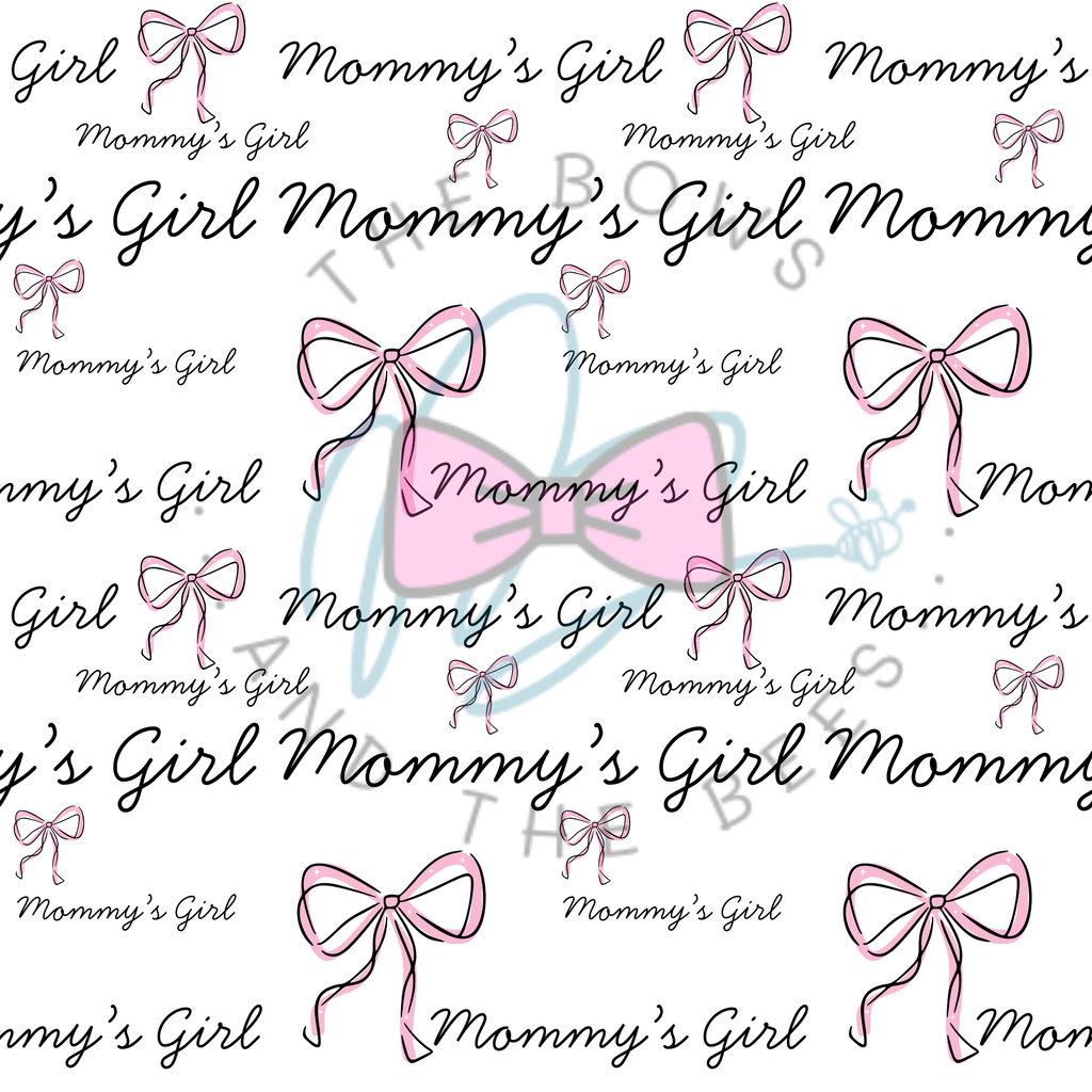 Mommy’s Girl | Cursive Writing Seamless Pattern