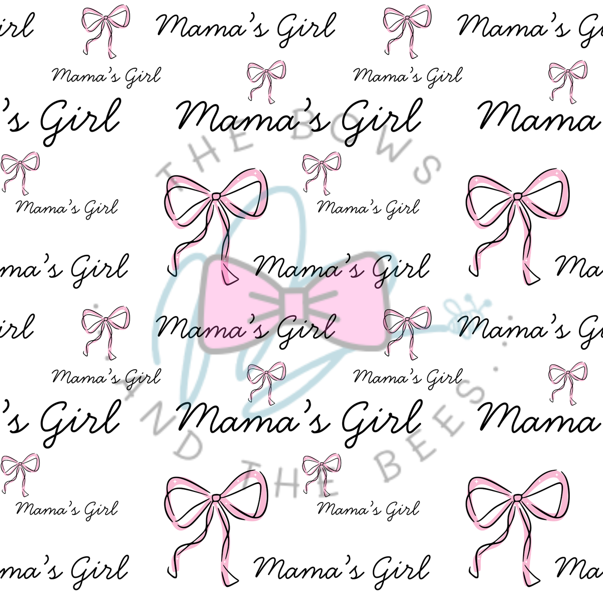 Mama’s Girl | Cursive Writing Seamless Pattern