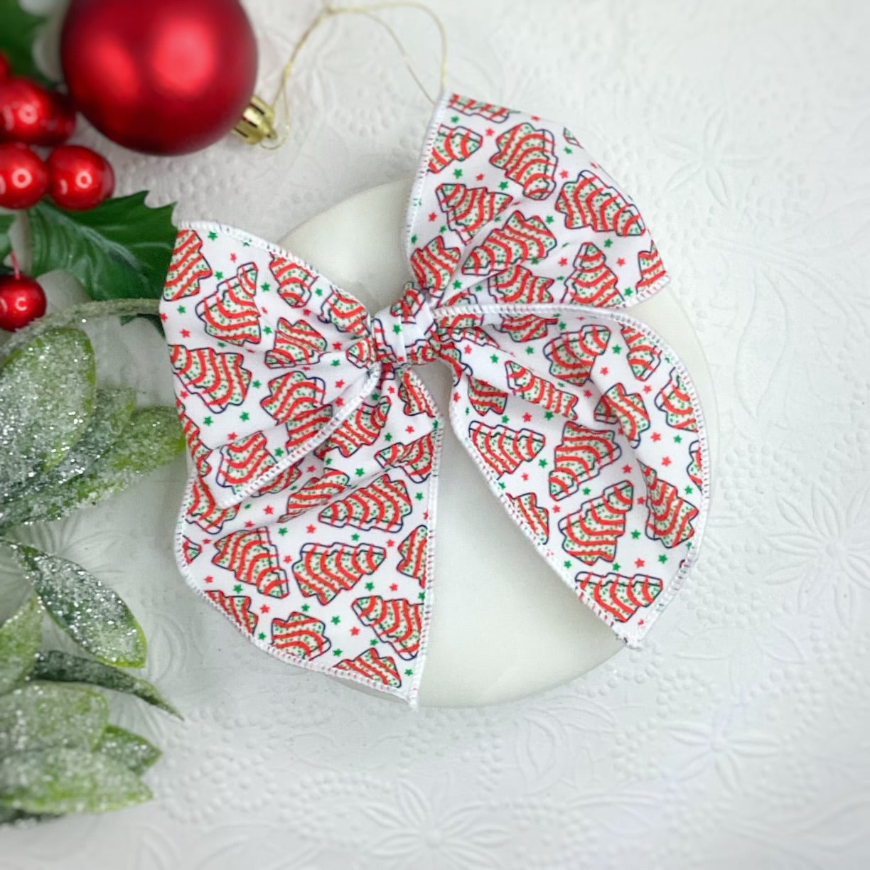 Little Christmas Snackin' Cakes Bow Strip, Headband, Baby Headwrap and Scrunchie Collection