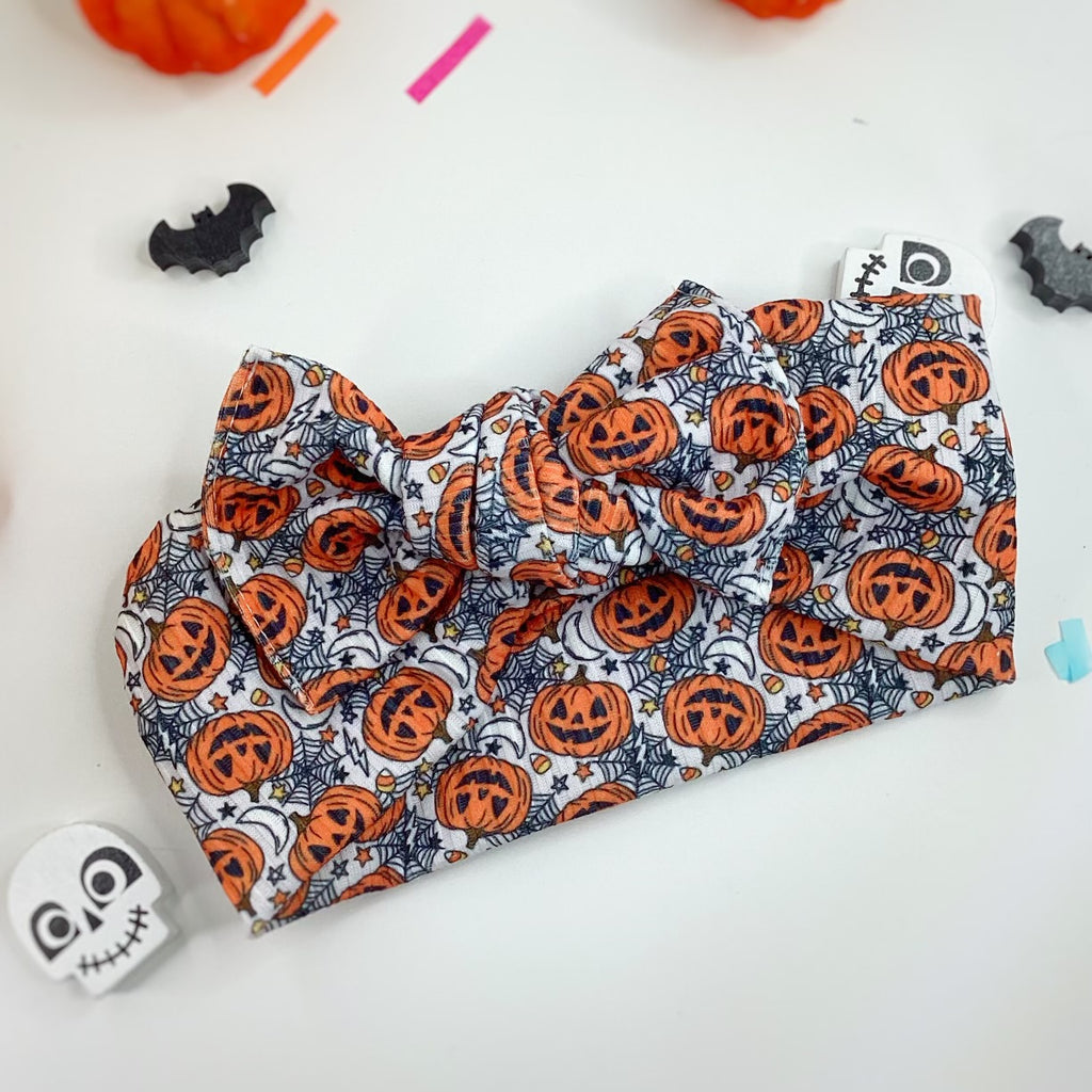 Hallows’ Eve Bow Strip, Headband, Baby Headwrap and Scrunchie Collection