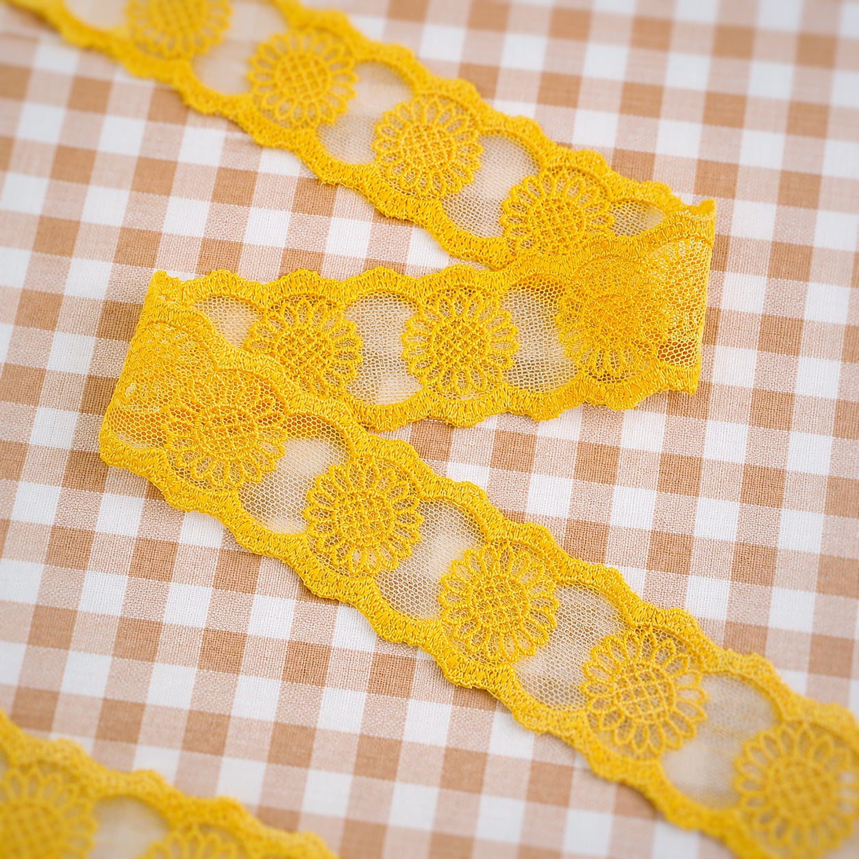 Custom Sunflower Lace Trim- RTS