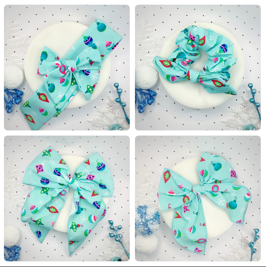 Hooked on Christmas Bow Strip and Scrunchie Collection