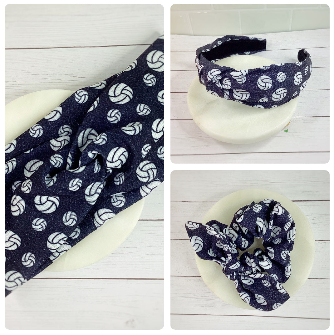 Volleyball Headband and Scrunchie Collection