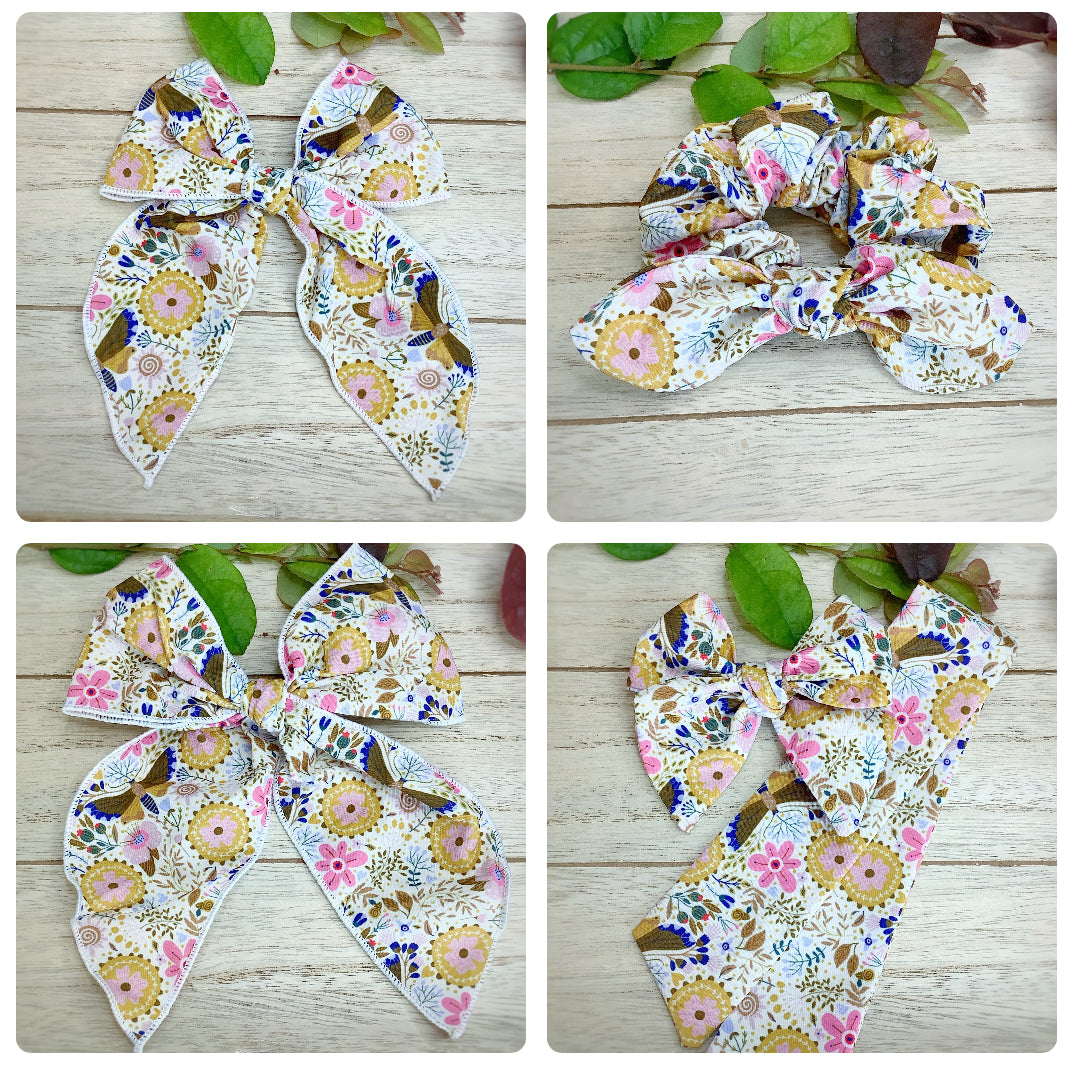 Summer Solstice Bow Strip and Scrunchie Collection