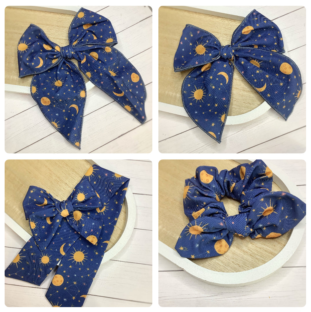 Celestial Queen Bow Strip and Scrunchie Collection