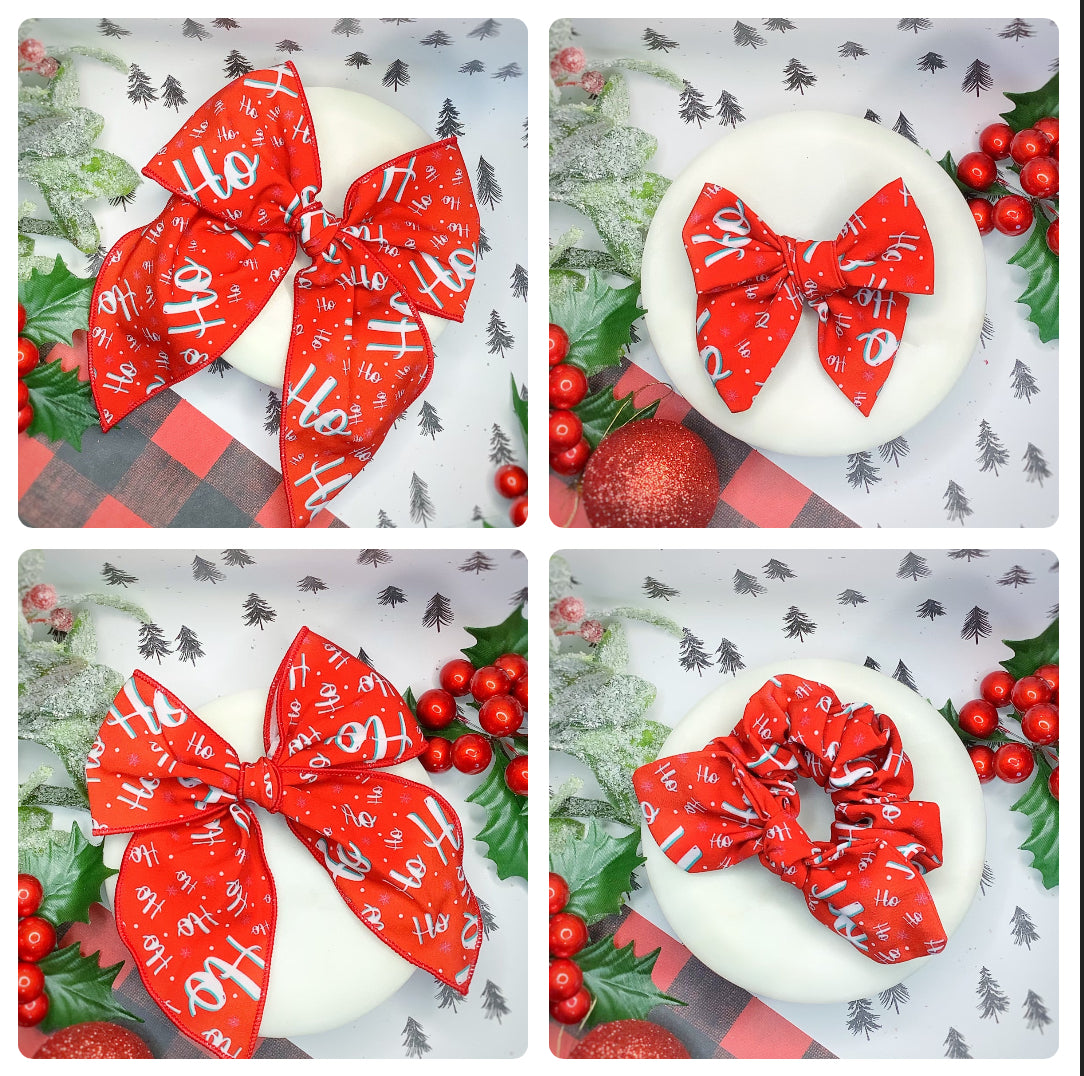 Ho! Ho! Ho! Bow Strip and Scrunchie Collection