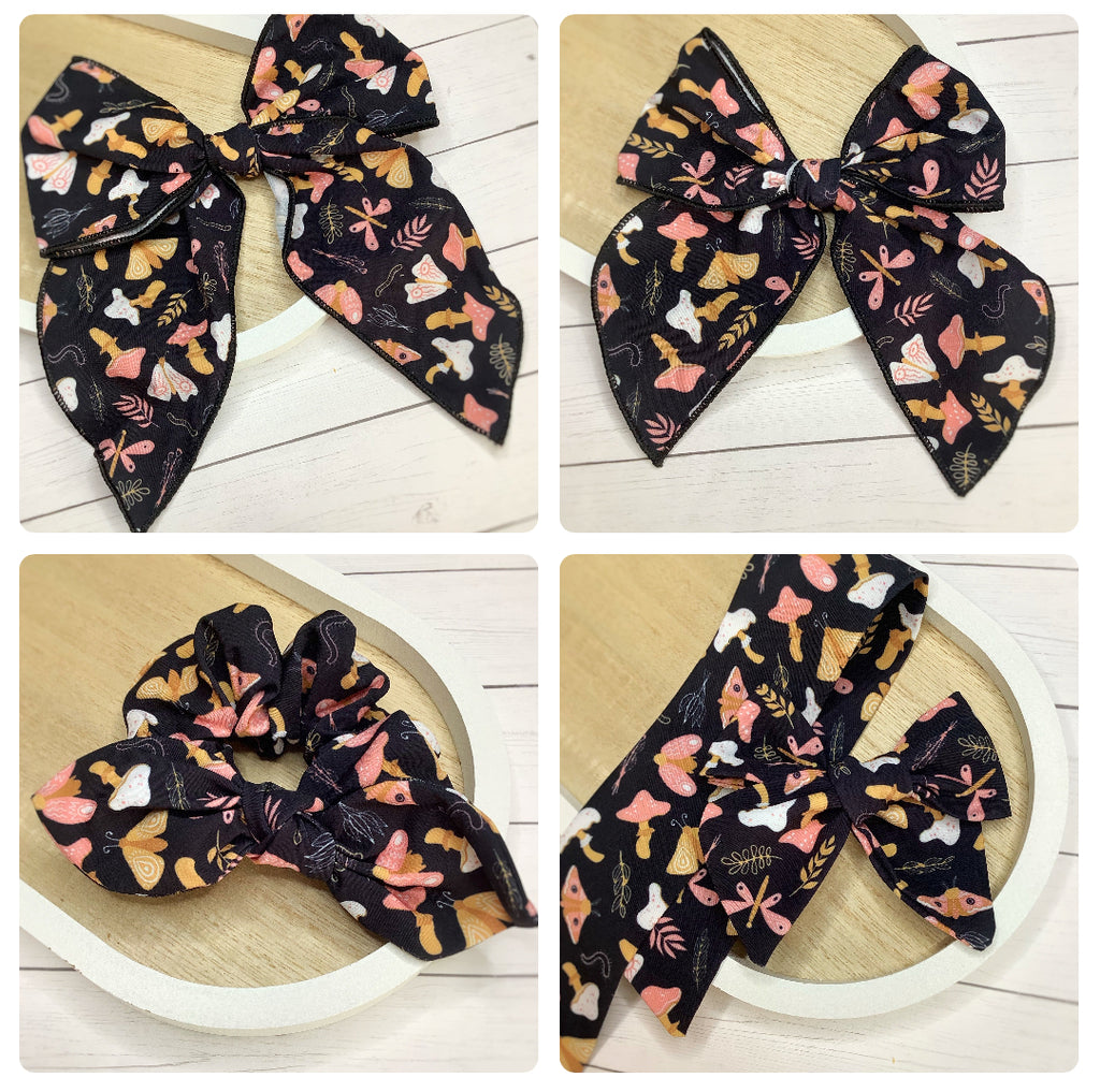 Dark Earthy Vibes  Bow Strip and Scrunchie Collection