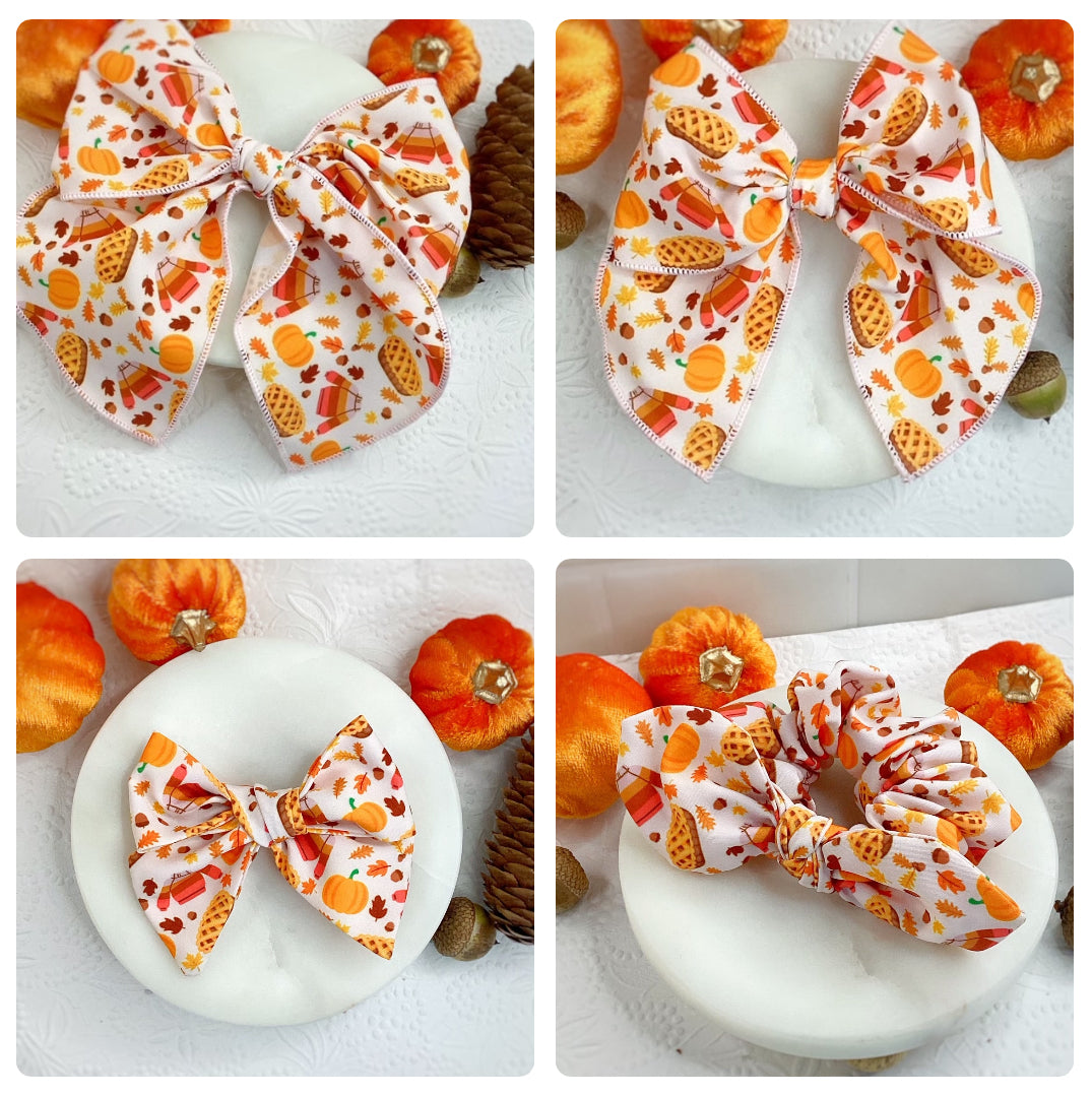 Sweater Weather Bow Strip and Scrunchie Collection