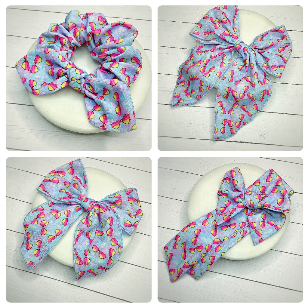 Cool Shades Bow Strip and Scrunchie Collection