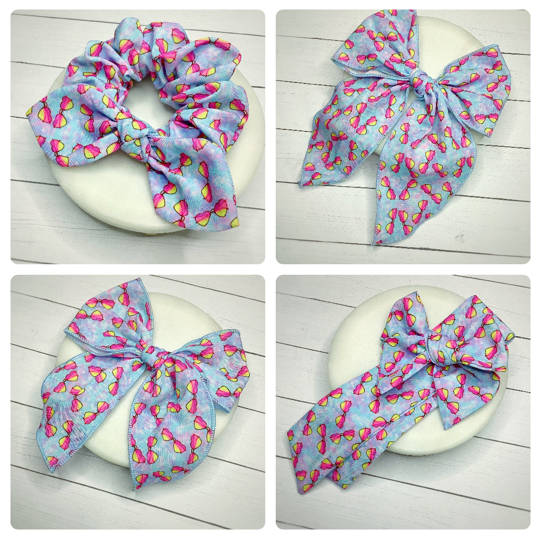 Cool Shades Bow Strip and Scrunchie Collection