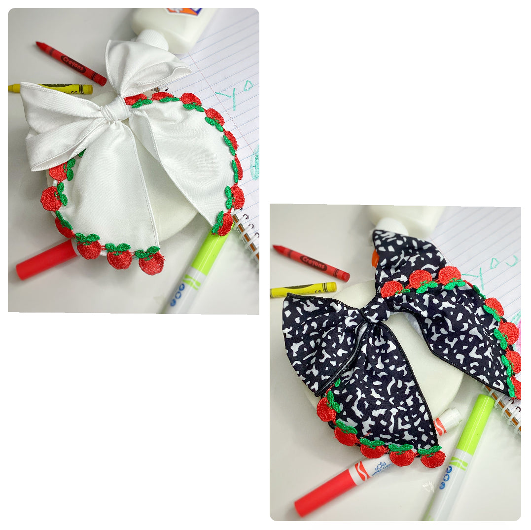 Apple Trimmed Pre-Tied Bow Strips