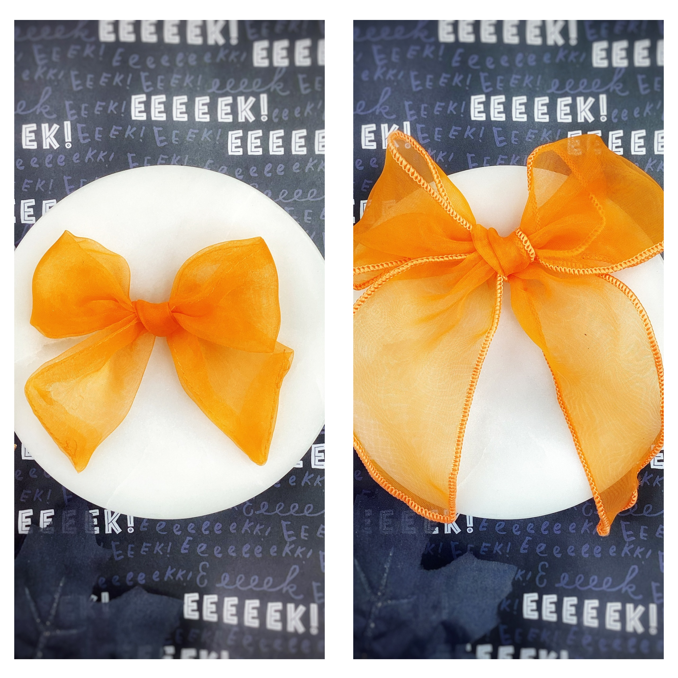 Orange Organza Bow Strip Collection