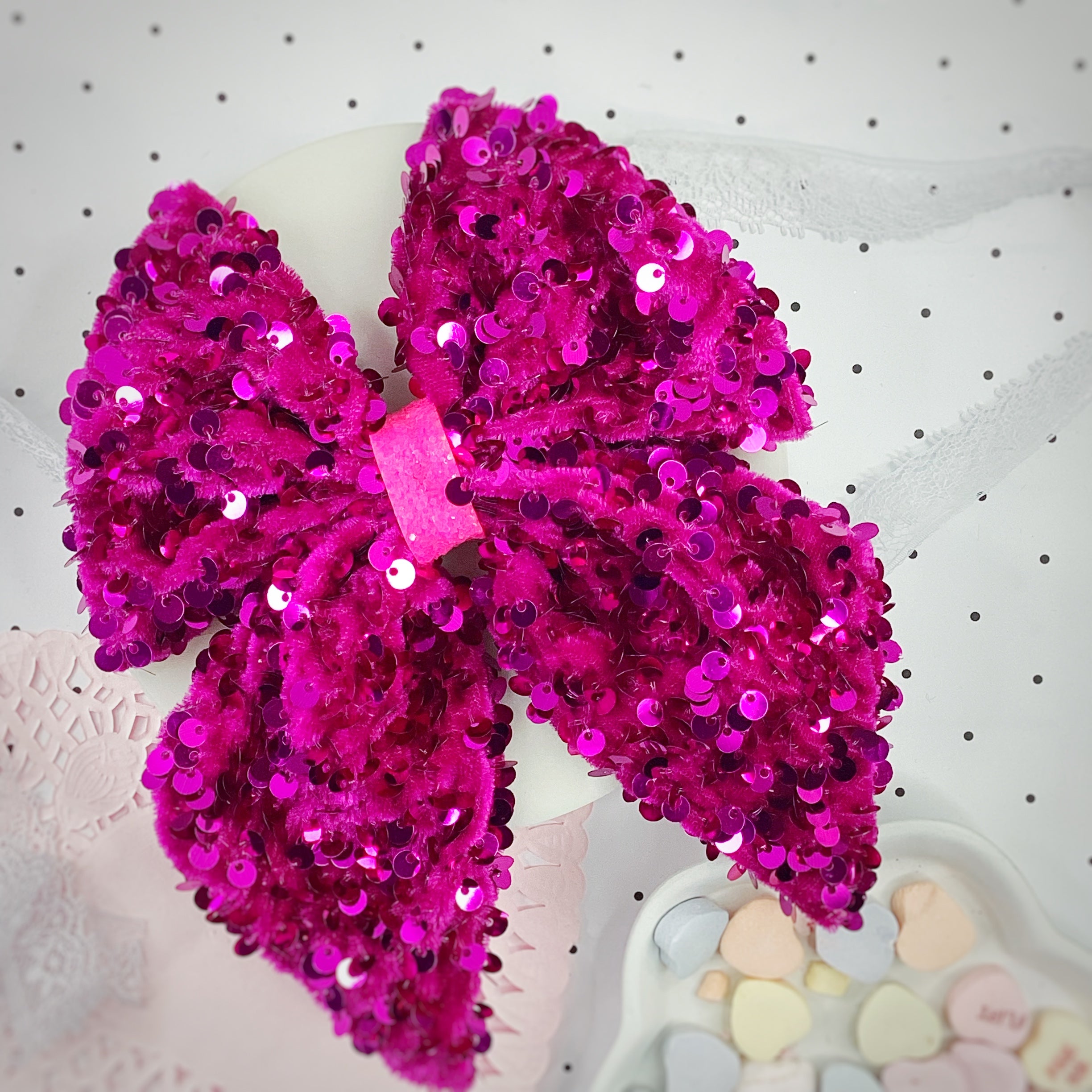 Valentine’s Sequin Velvet Bow Collection