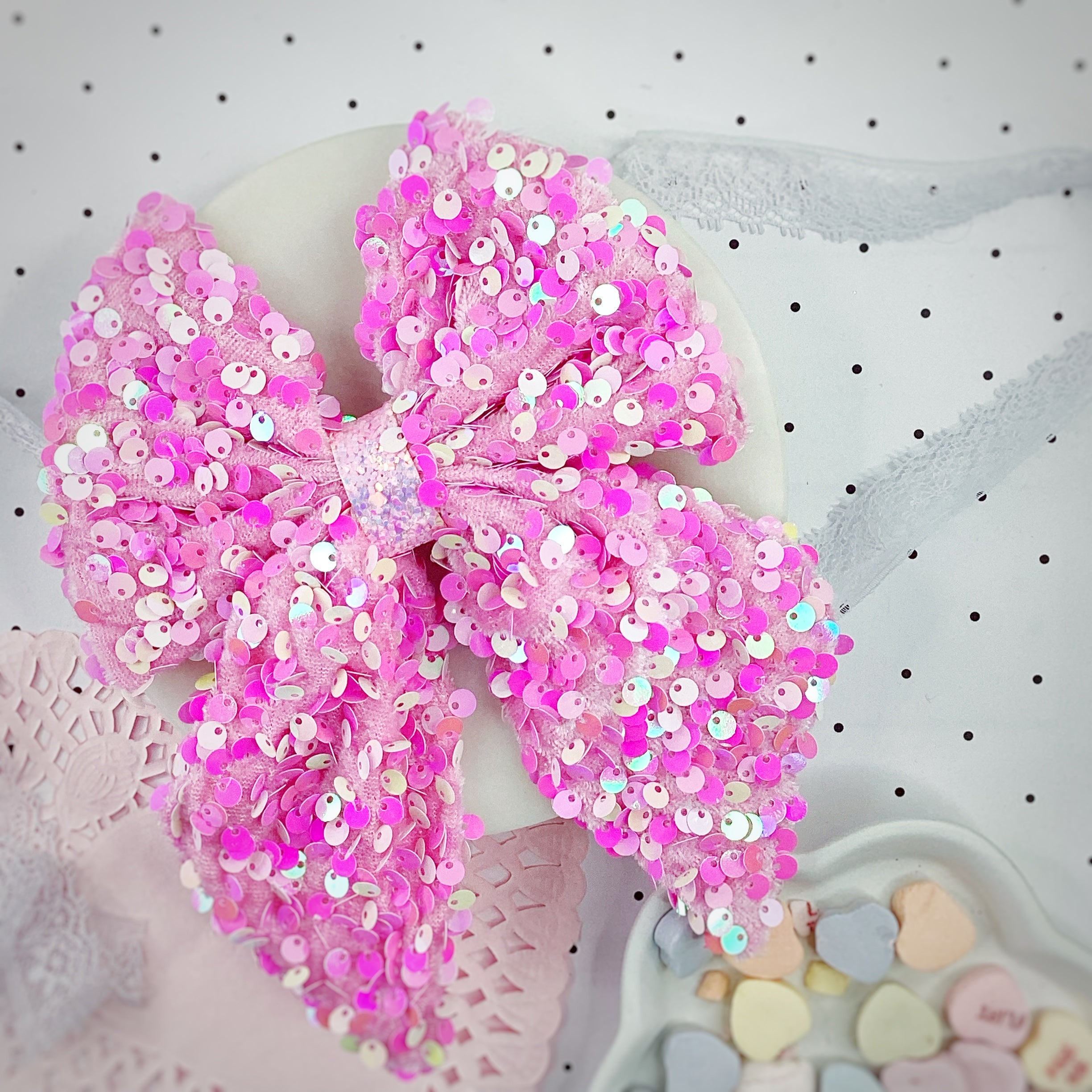 Valentine’s Sequin Velvet Bow Collection