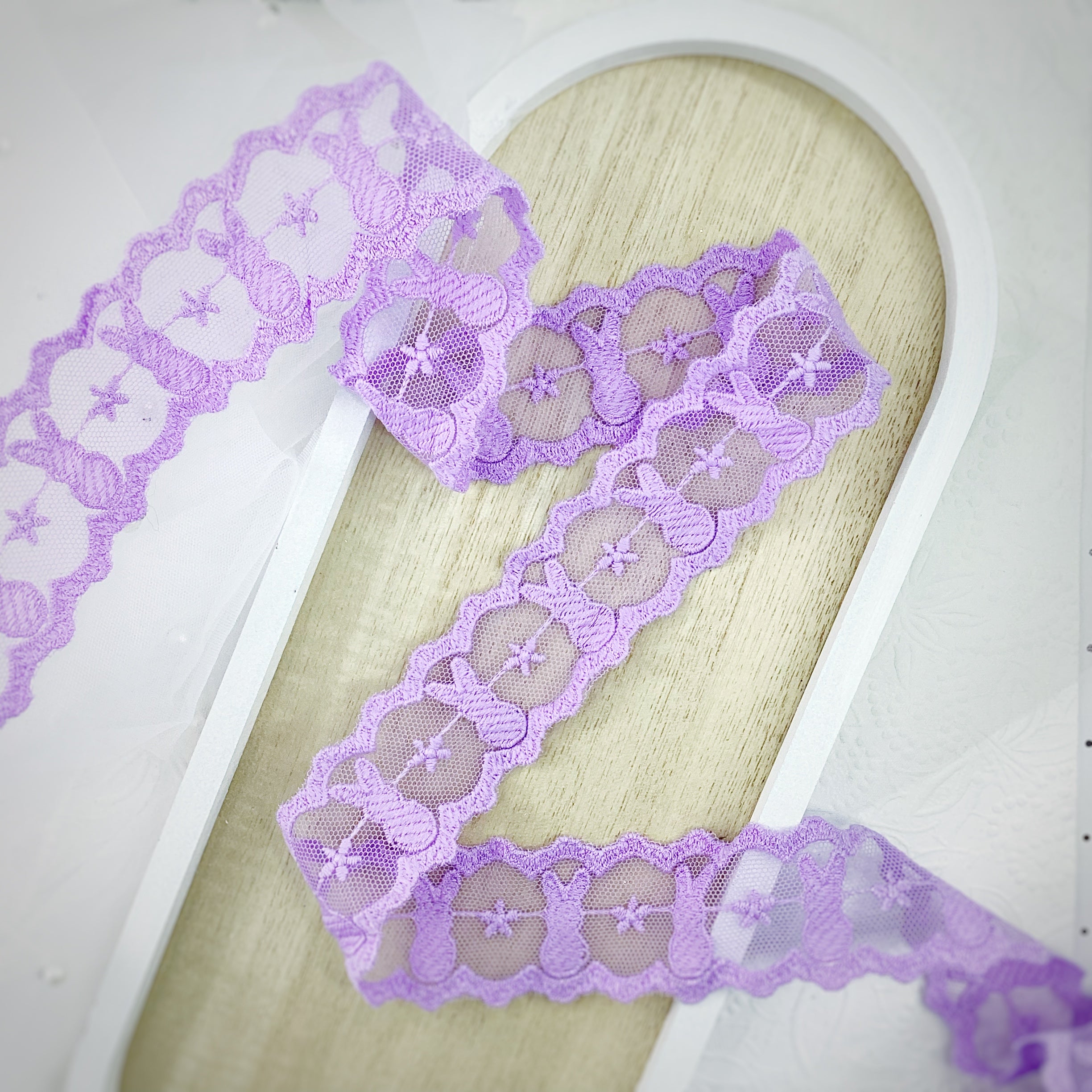 Custom Bunny Silhouette Lace Trim